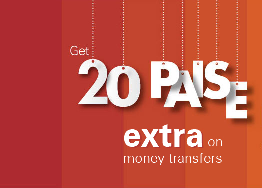 Get 20 paise extra on all money transfers